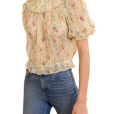 Ulla Johnson Solenne SS Silk Top - Vermillion