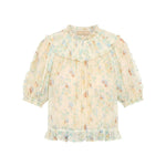 Ulla Johnson Solenne SS Silk Top - Vermillion