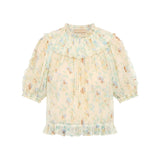 Ulla Johnson Solenne SS Silk Top - Vermillion