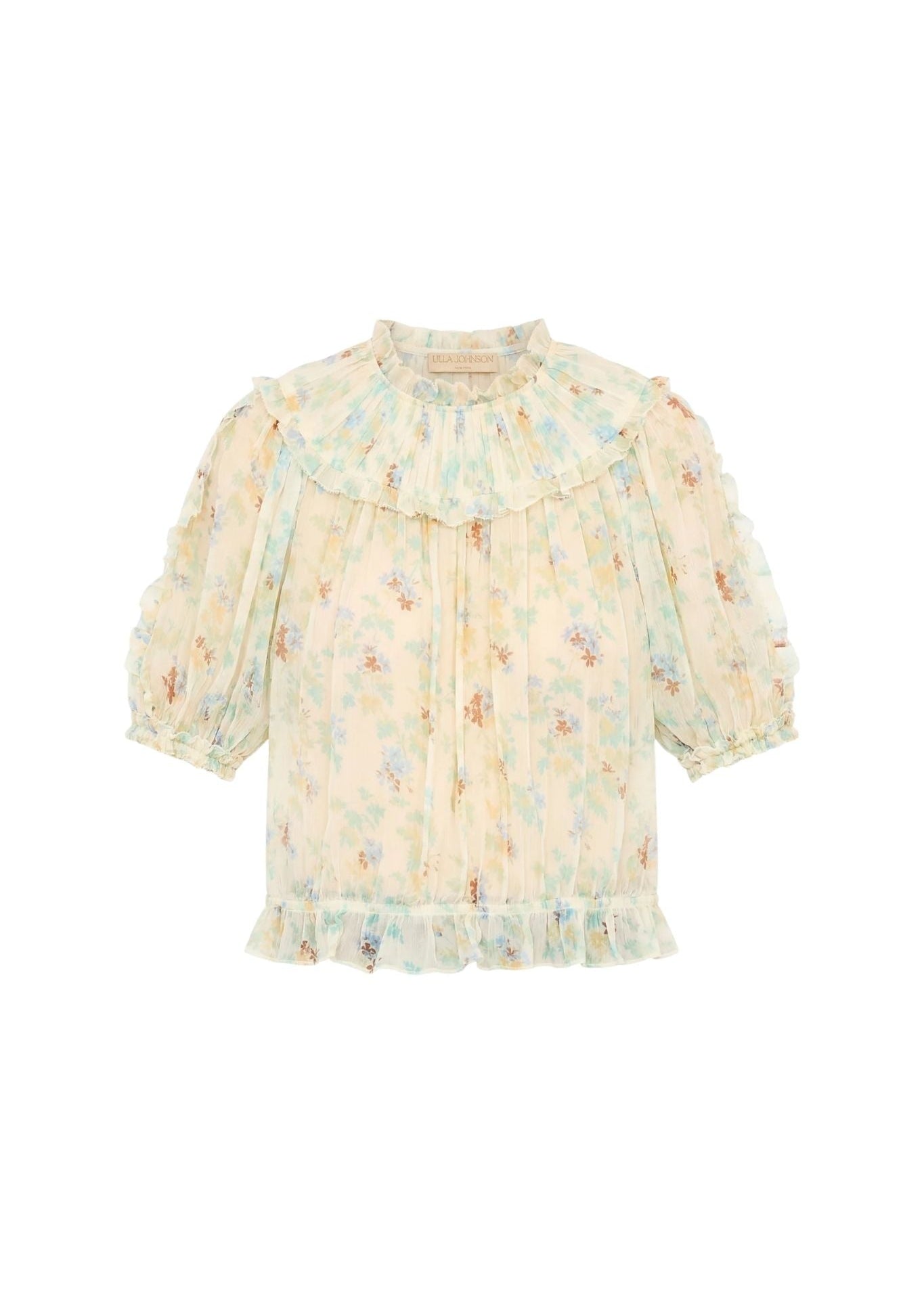 Ulla Johnson Solenne SS Silk Top - Vermillion