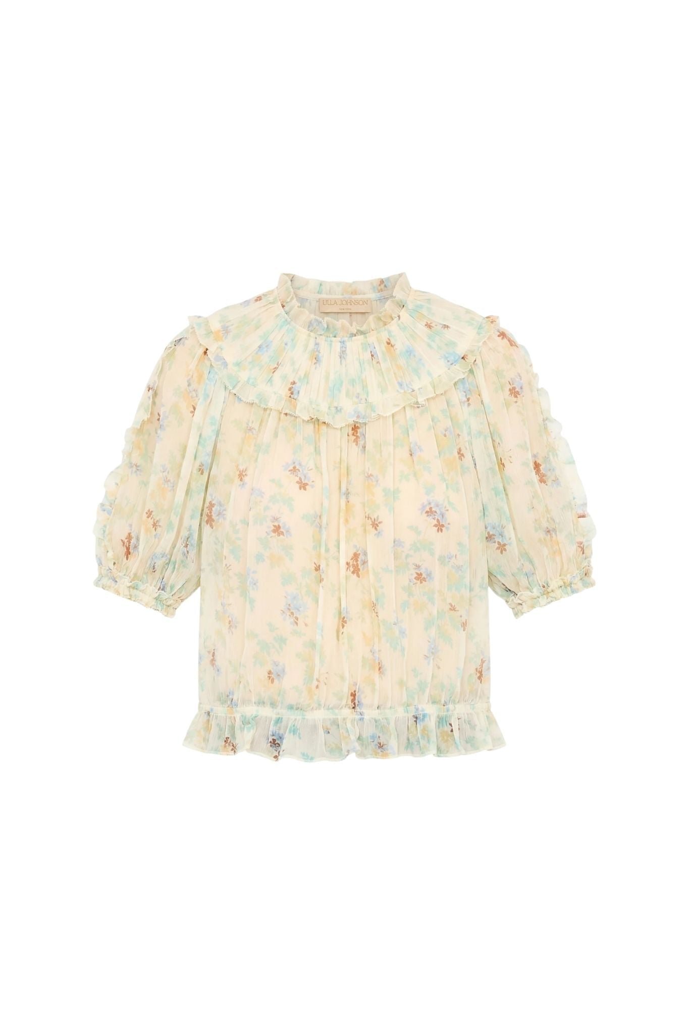 Ulla Johnson Solenne SS Silk Top - Vermillion