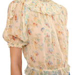Ulla Johnson Solenne SS Silk Top - Vermillion