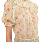 Ulla Johnson Solenne SS Silk Top - Vermillion