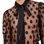 Ulla Johnson Soraya Lace Neck - Tie Blouse - Vermillion