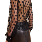 Ulla Johnson Soraya Lace Neck - Tie Blouse - Vermillion