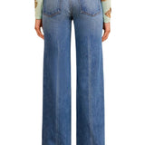 Ulla Johnson The Agatha Straight Leg Pintuck Jean - Vermillion