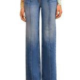 Ulla Johnson The Agatha Straight Leg Pintuck Jean - Vermillion