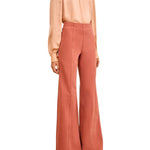 Ulla Johnson The Bianca Wide Leg Seamed Jean - Vermillion