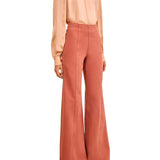 Ulla Johnson The Bianca Wide Leg Seamed Jean - Vermillion