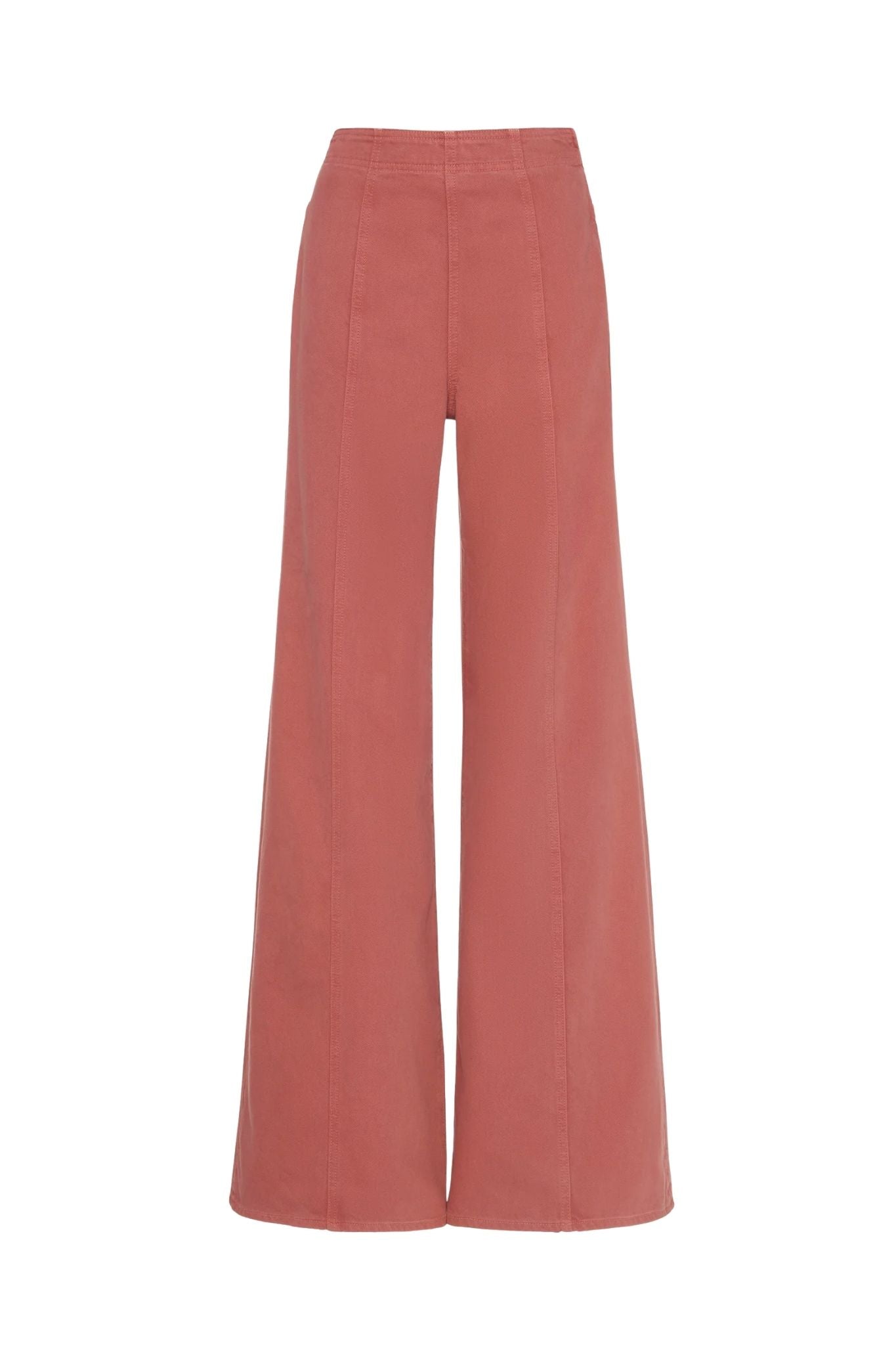 Ulla Johnson The Bianca Wide Leg Seamed Jean - Vermillion