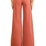 Ulla Johnson The Bianca Wide Leg Seamed Jean - Vermillion