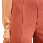 Ulla Johnson The Bianca Wide Leg Seamed Jean - Vermillion