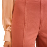 Ulla Johnson The Bianca Wide Leg Seamed Jean - Vermillion