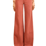 Ulla Johnson The Bianca Wide Leg Seamed Jean - Vermillion