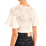Ulla Johnson Vara SS Knit Top - Vermillion