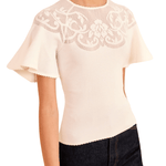 Ulla Johnson Vara SS Knit Top - Vermillion
