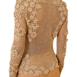 Ulla Johnson Viola Crochet Knit Pullover - Vermillion