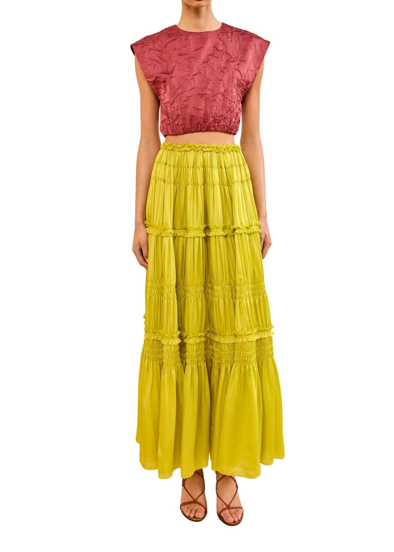 Ulla Johnson Virginie Silk Skirt - Vermillion