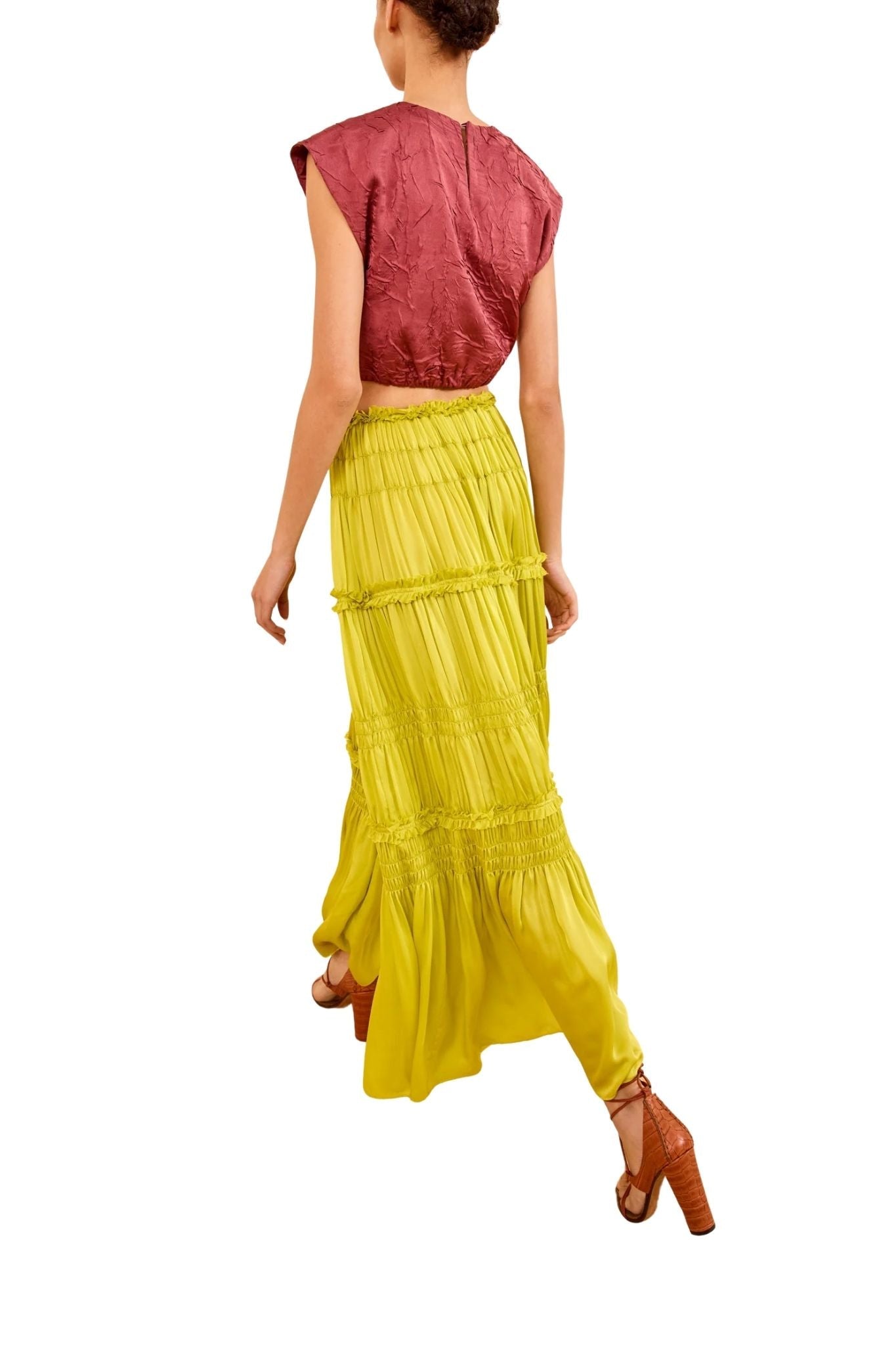 Ulla Johnson Virginie Silk Skirt - Vermillion