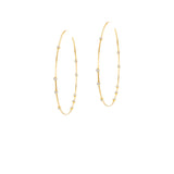 Uniform Object 2" Diamond Float Hoops Yellow Gold - Vermillion