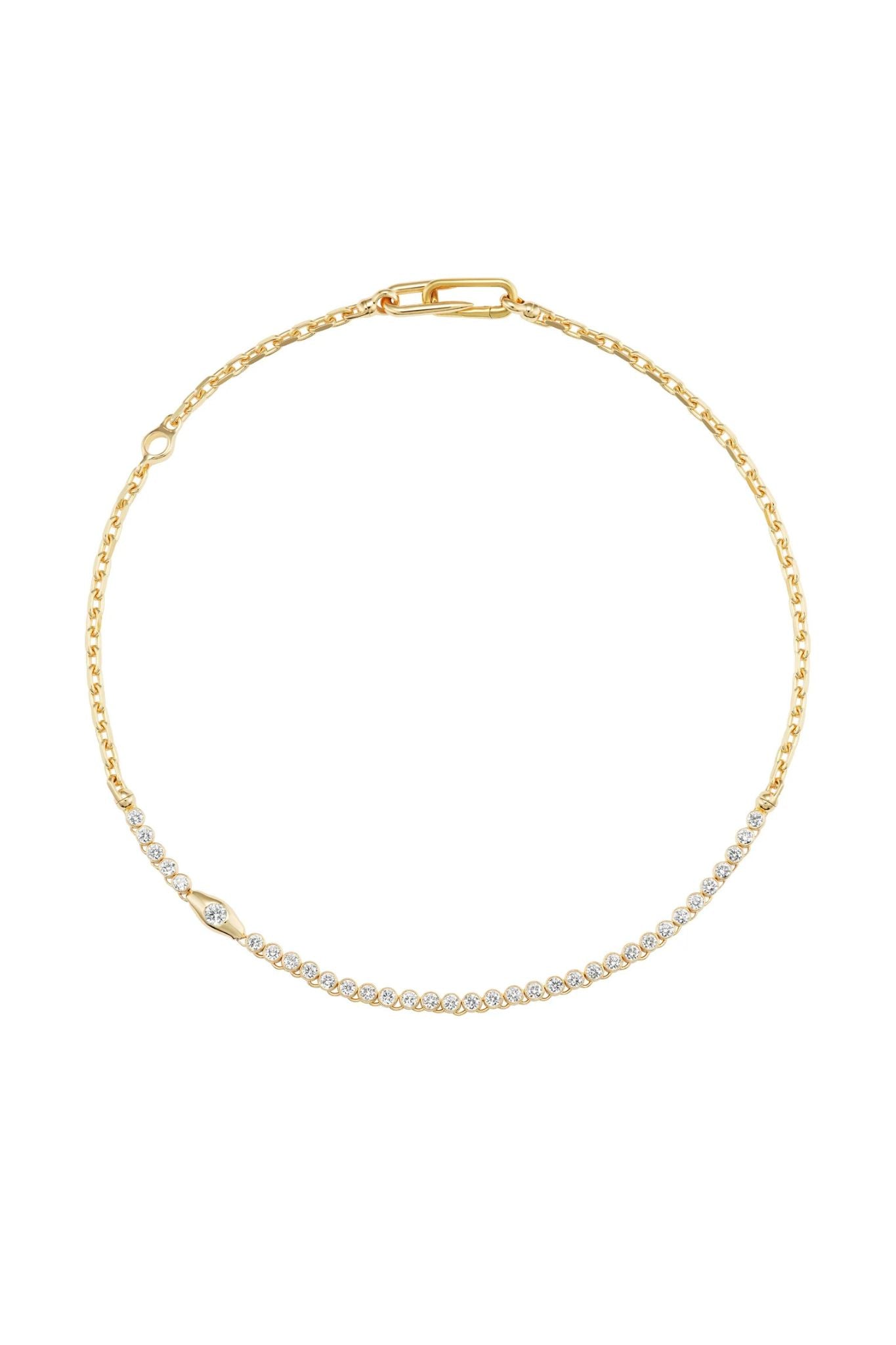 Uniform Object Vessel Tennis Necklace - Vermillion