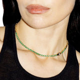 Uniform Object Vessel Tennis Necklace - Vermillion
