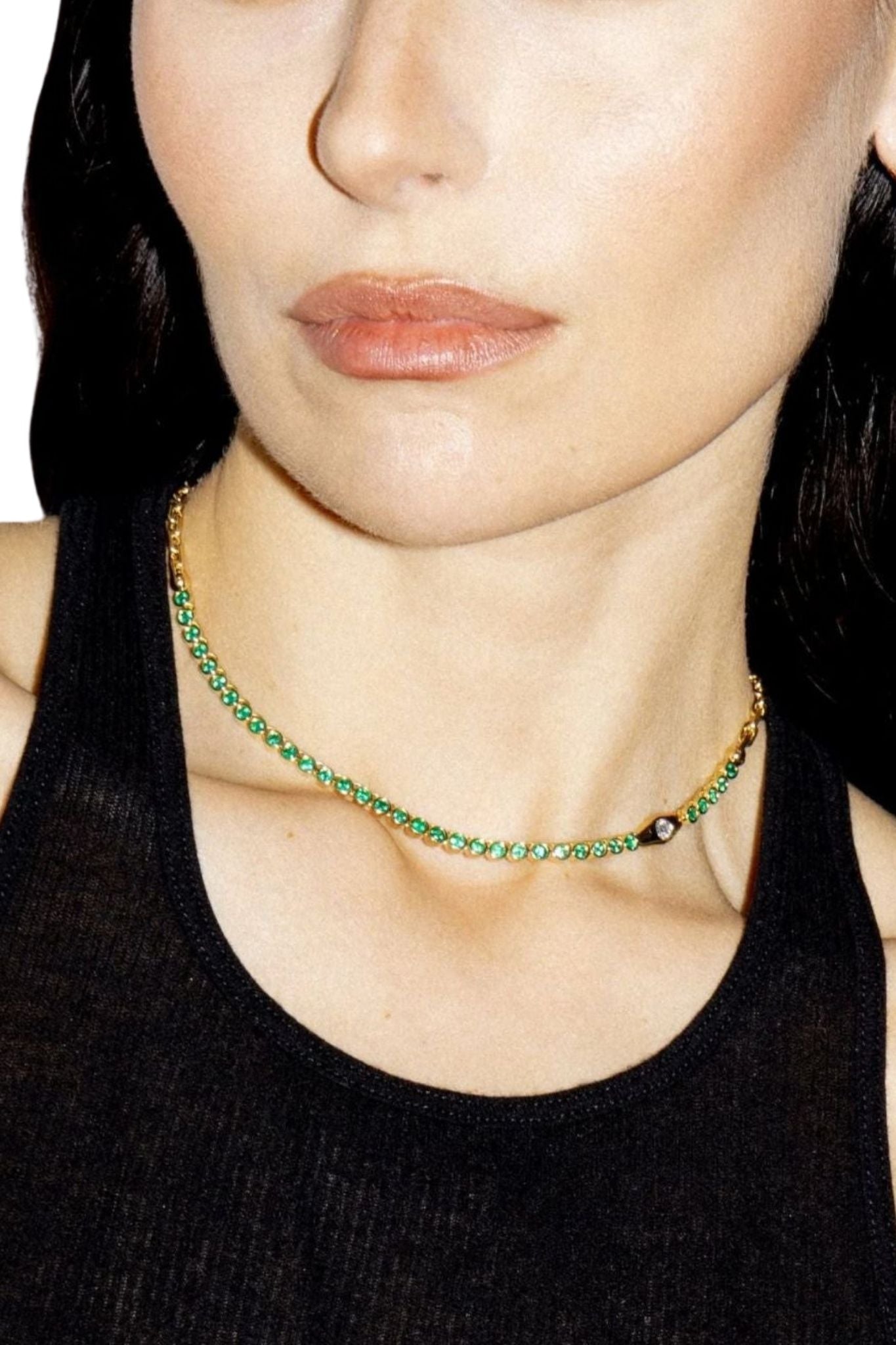 Uniform Object Vessel Tennis Necklace - Vermillion