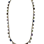 V11298 The Woods TS Brass Floating Gemstone Necklace - Vermillion