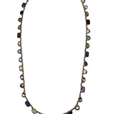 V11298 The Woods TS Brass Floating Gemstone Necklace - Vermillion