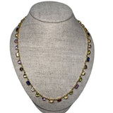 V11298 The Woods TS Brass Floating Gemstone Necklace - Vermillion