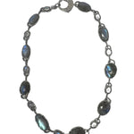 V11301 The Woods TS Labradorite and Diamond Pave Necklace - Vermillion