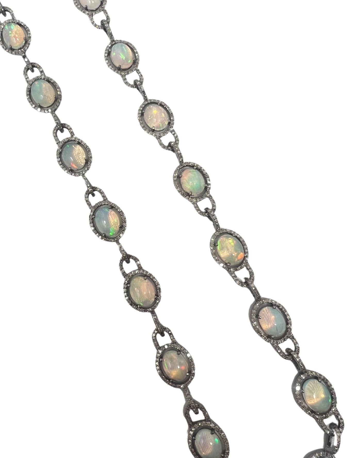 V11306 The Woods TS Opal and Diamond Pave Necklace - Vermillion