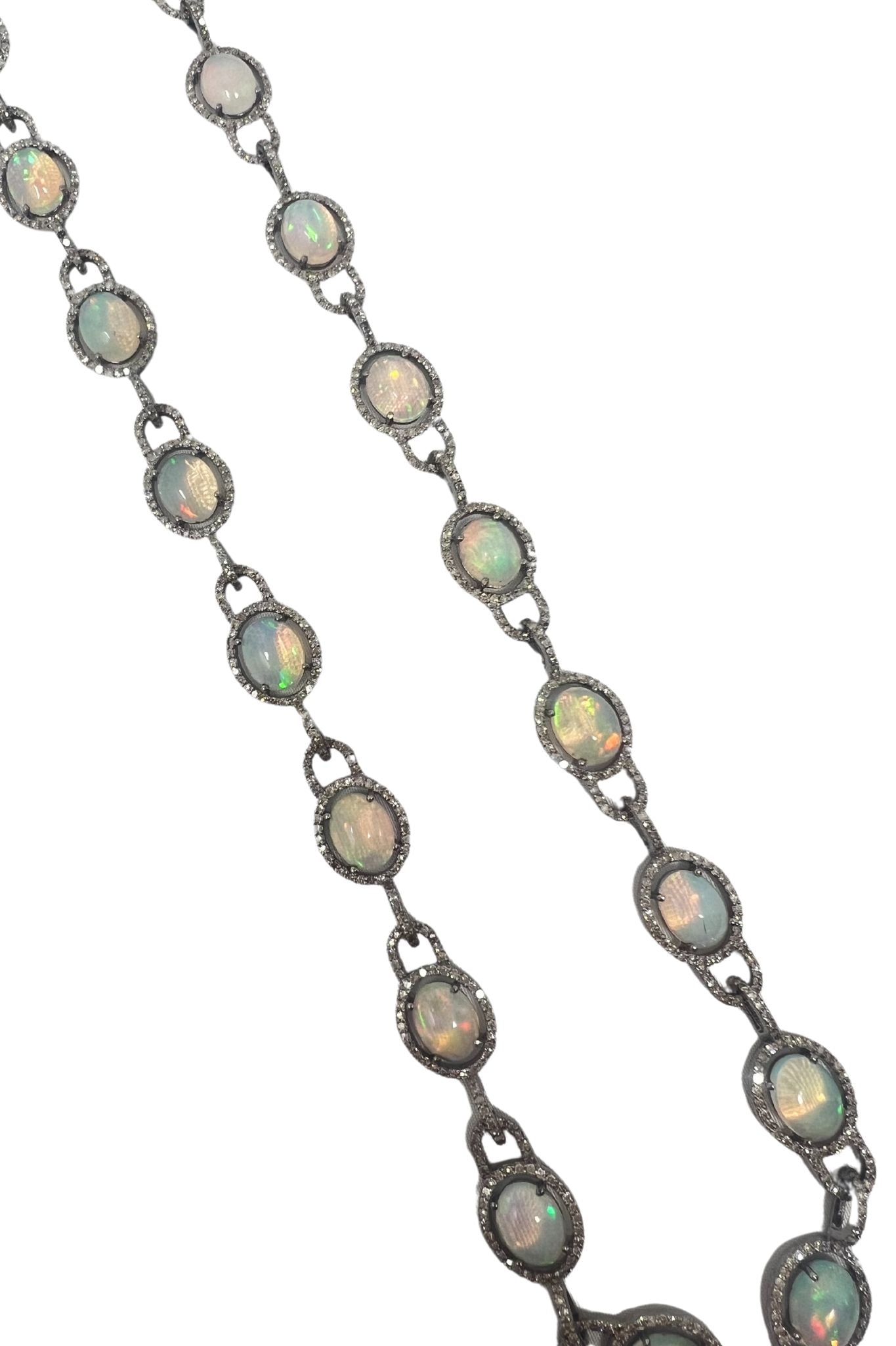 V11306 The Woods TS Opal and Diamond Pave Necklace - Vermillion