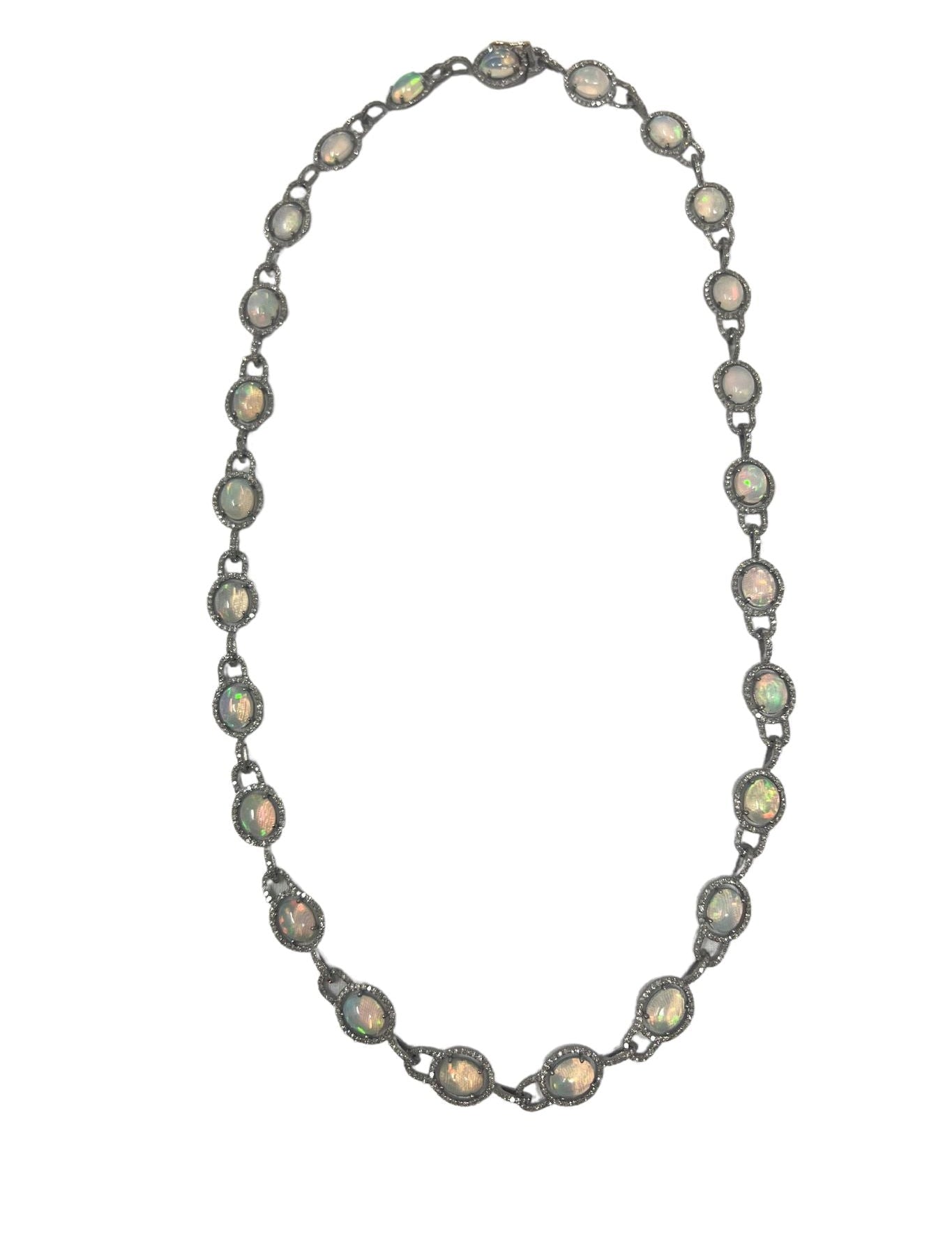 V11306 The Woods TS Opal and Diamond Pave Necklace - Vermillion