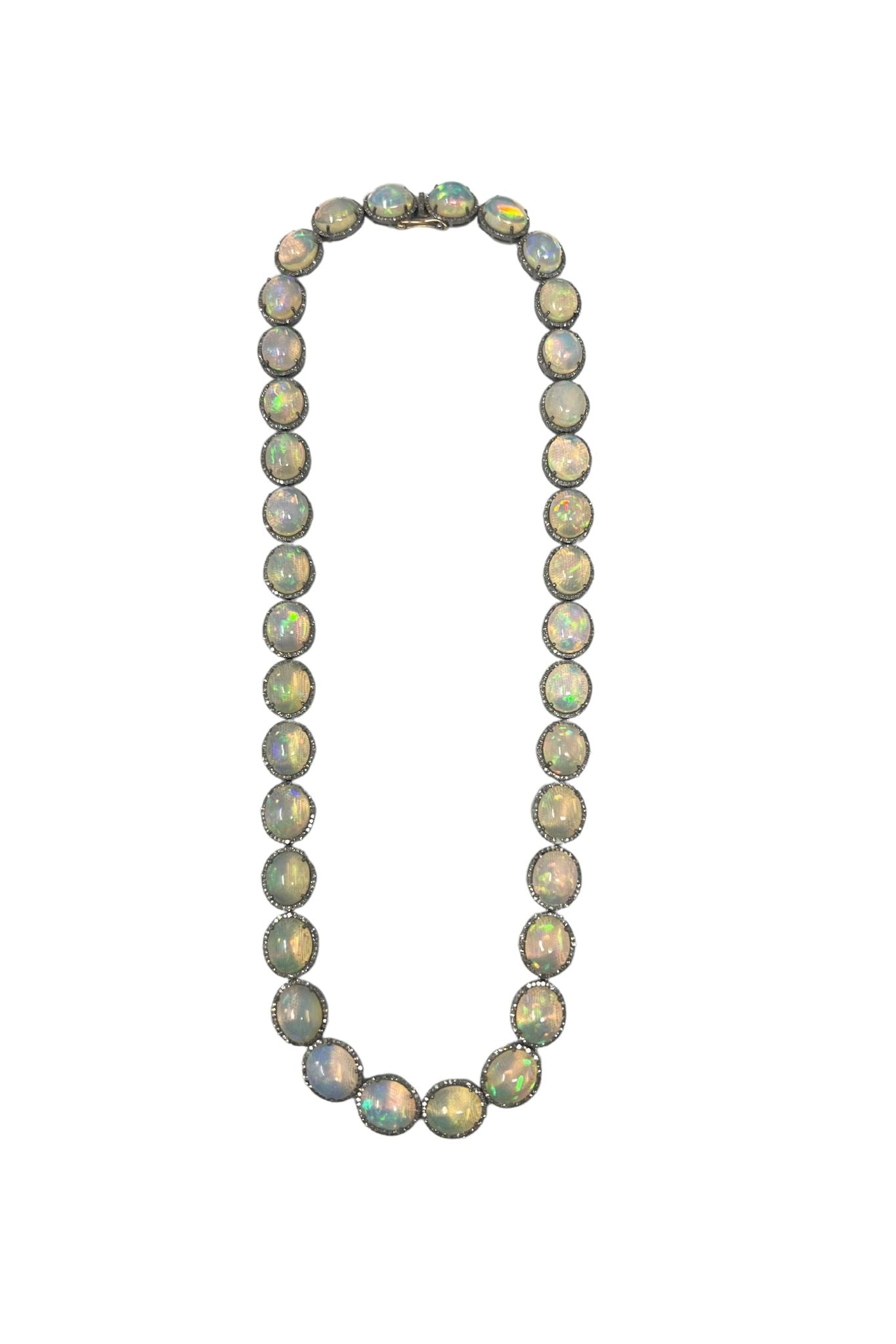 V11308 The Woods TS Opal and Diamond Pave Necklace - Vermillion