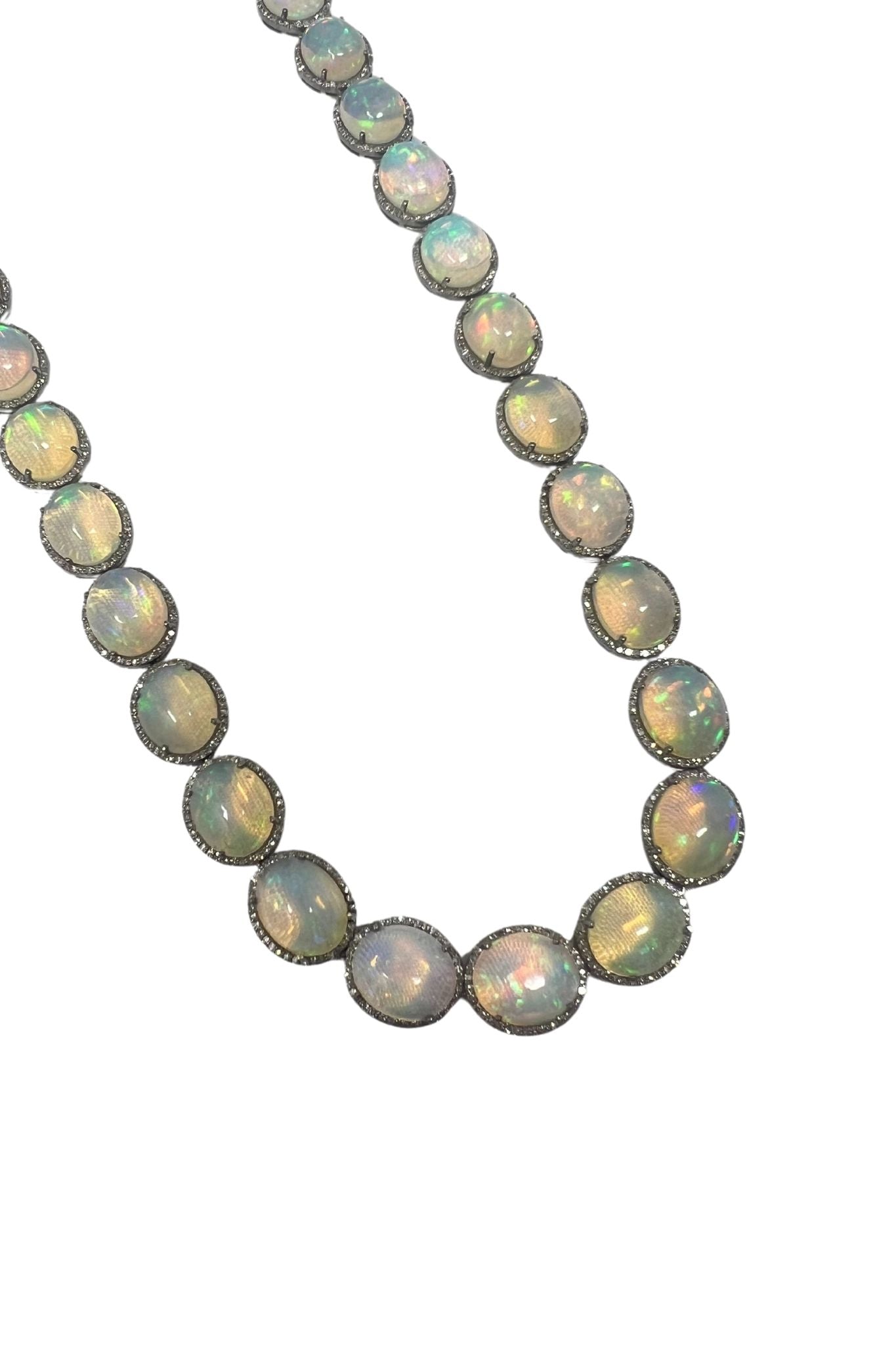 V11308 The Woods TS Opal and Diamond Pave Necklace - Vermillion