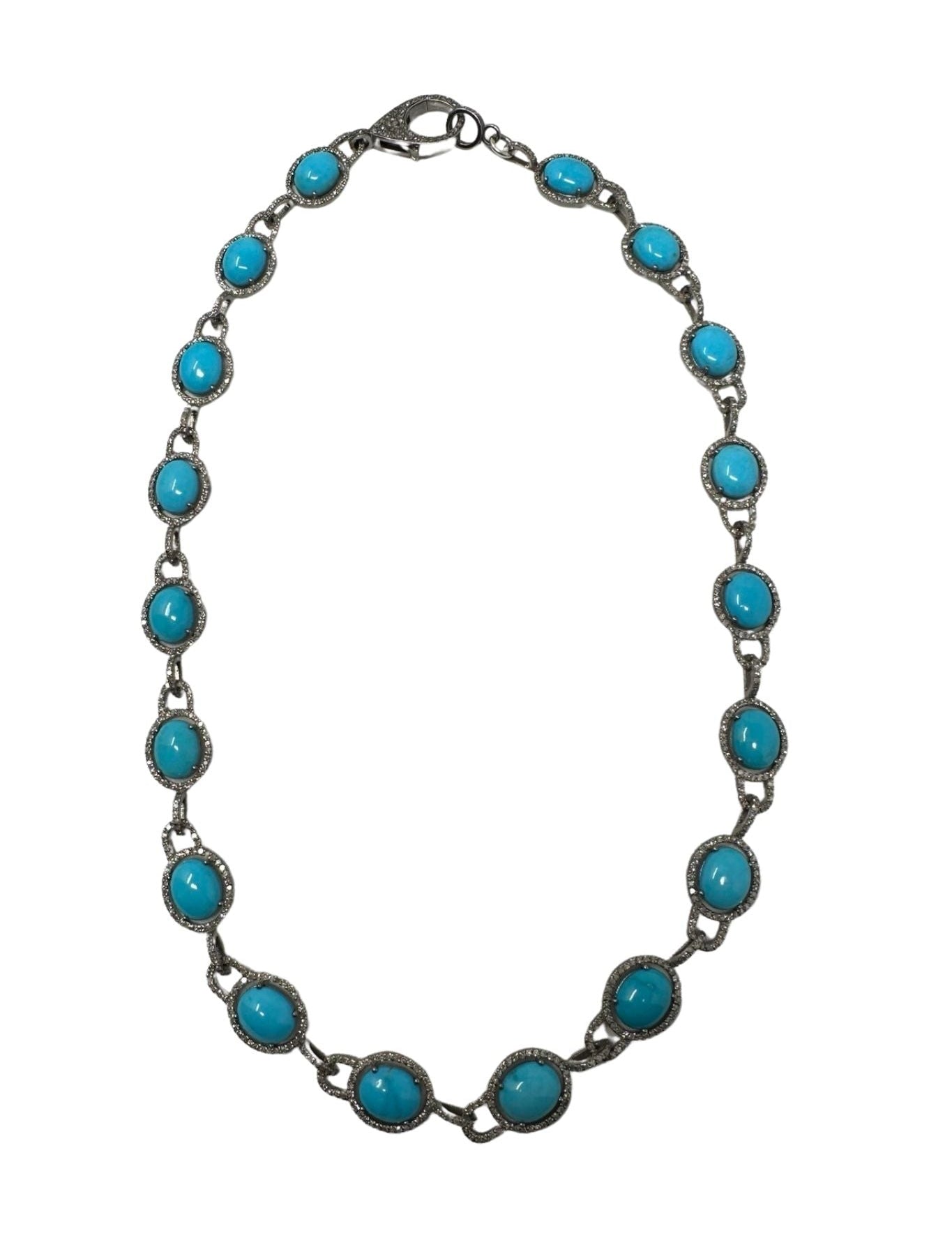 V11309 The Woods TS Sleeping Beauty Turquoise and Diamond Pave Necklace - Vermillion