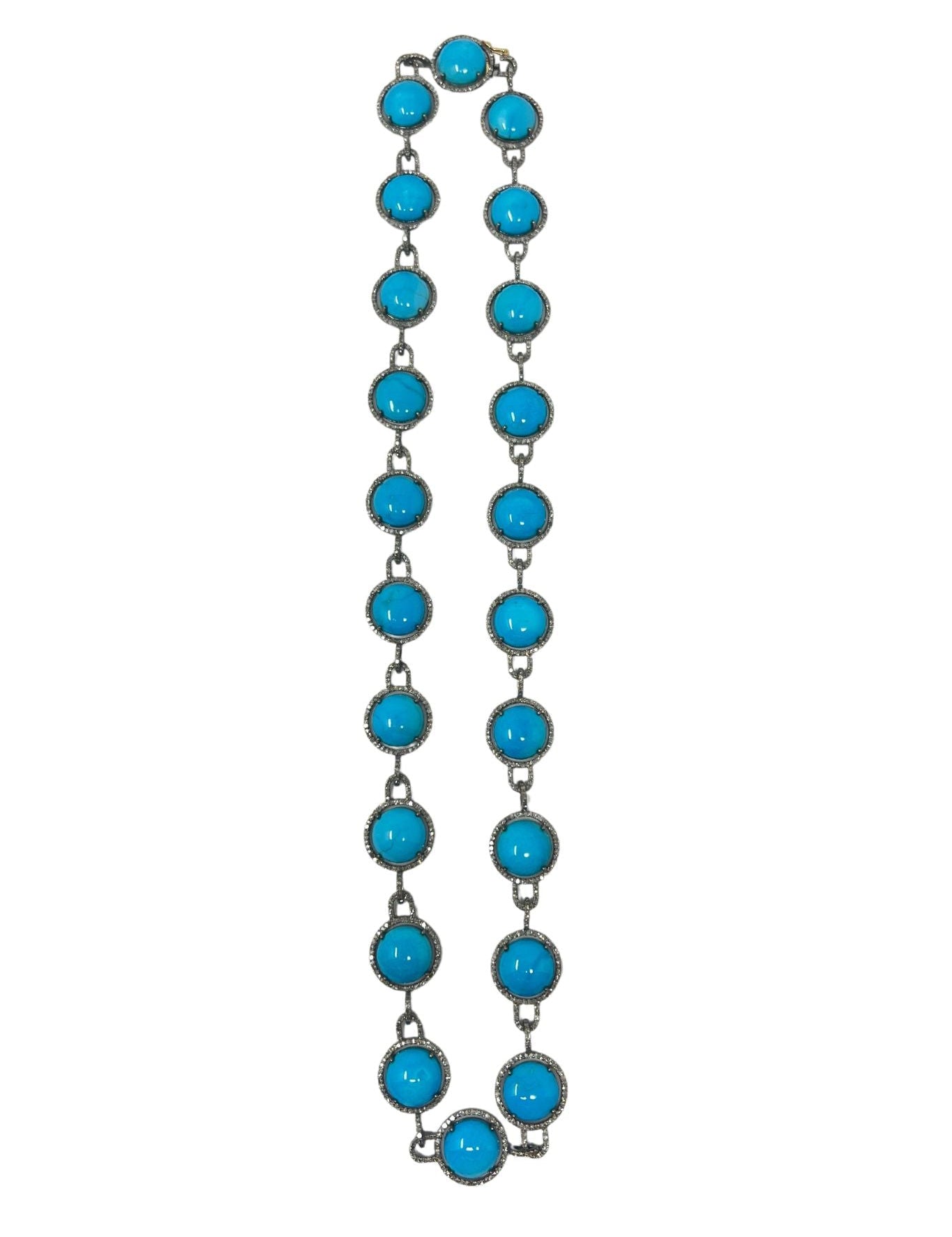 V11310 The Woods TS Sleeping Beauty Turquoise and Diamond Pave Necklace - Vermillion