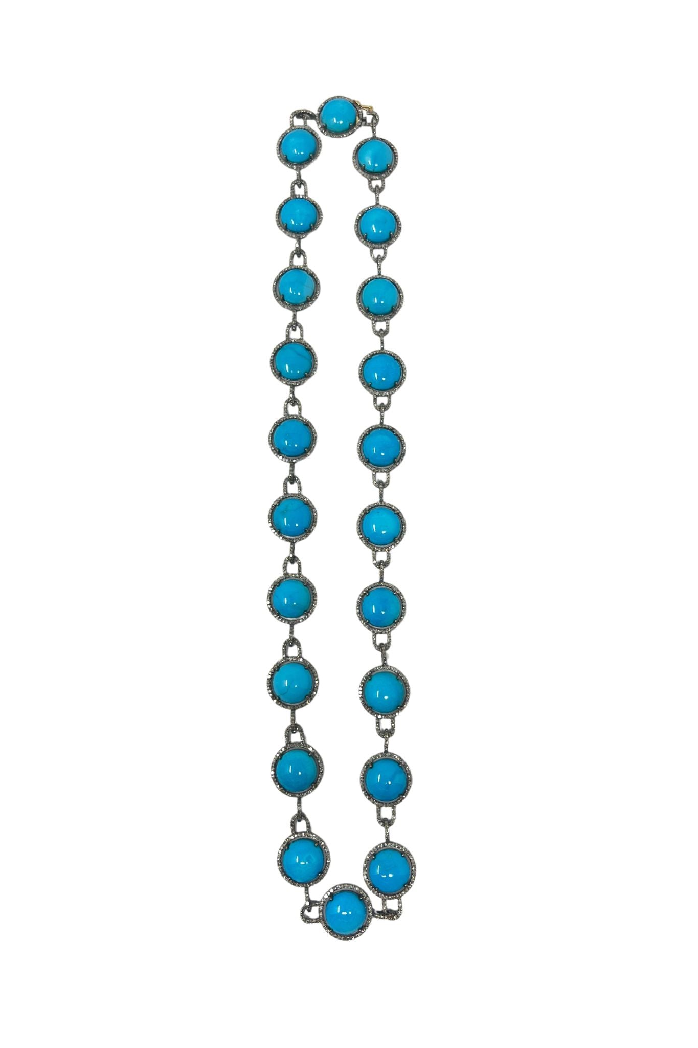 V11310 The Woods TS Sleeping Beauty Turquoise and Diamond Pave Necklace - Vermillion