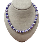 V11317 The Woods TS Purple Opal Candy Necklace with Brass Diamond Pave Clasp - Vermillion