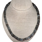 V11321 The Woods TS Grey Moonstone Candy Necklace with Brass Clasp - Vermillion