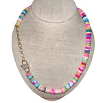 V11326 The Woods TS Mixed Opal Candy Necklace with Silver Extender - Vermillion