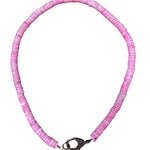 V11328 The Woods TS Pink Opal Candy Necklace with Silver Diamond Pave Clasp - Vermillion