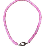 V11328 The Woods TS Pink Opal Candy Necklace with Silver Diamond Pave Clasp - Vermillion