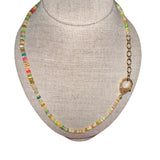 V11331 The Woods Mixed Opal Candy Necklace with Brass Extender - Vermillion