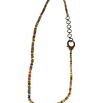 V11331 The Woods Mixed Opal Candy Necklace with Brass Extender - Vermillion