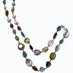 V11334 The Woods TS Amethyst, Aquamarine, Rhodochrosite, Citrine Long Necklace - Vermillion