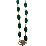 V11336 The Woods TS Long Green Jade Necklace - Vermillion