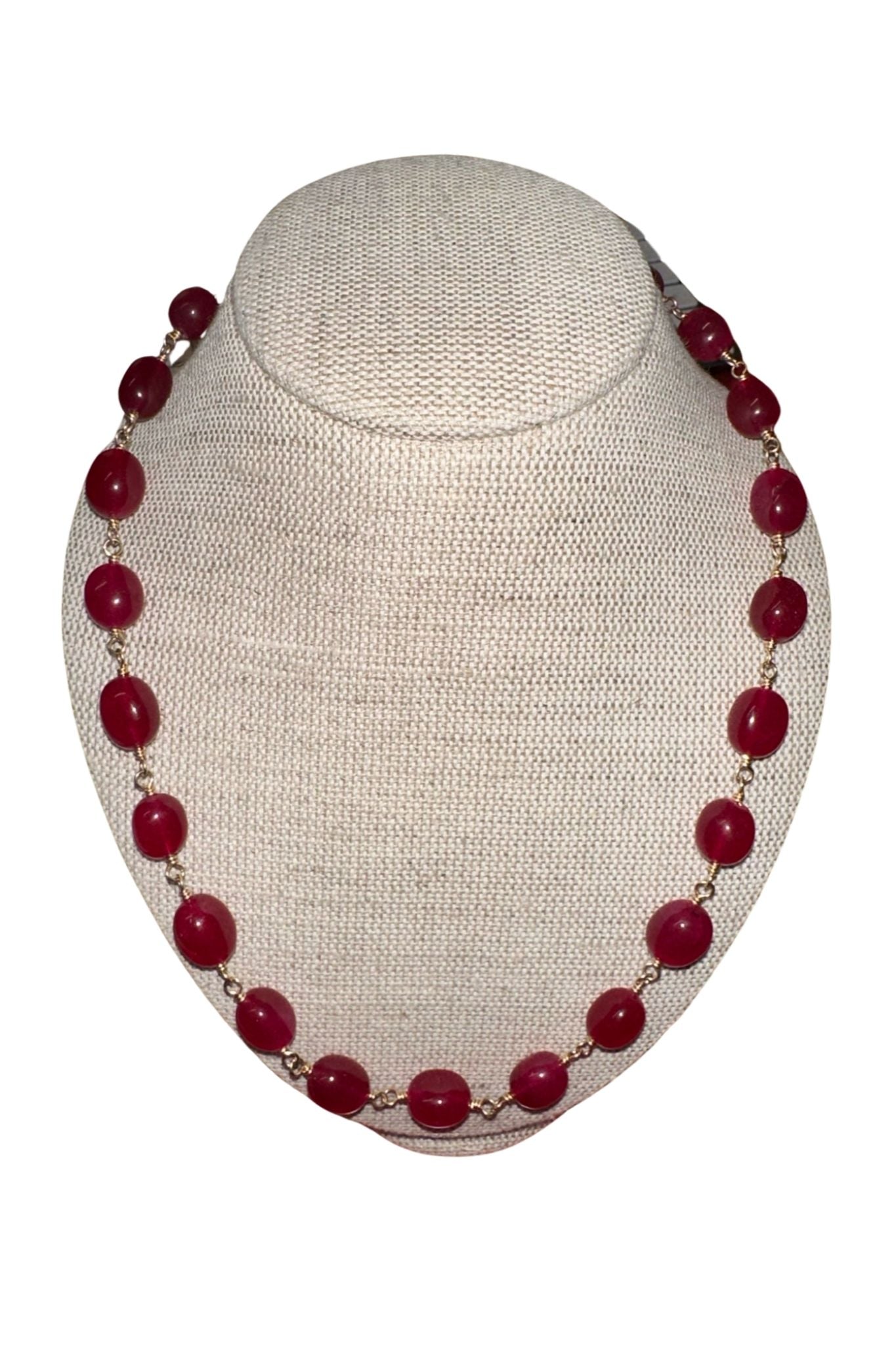 V11342 The Woods TS Jade Necklace - Vermillion