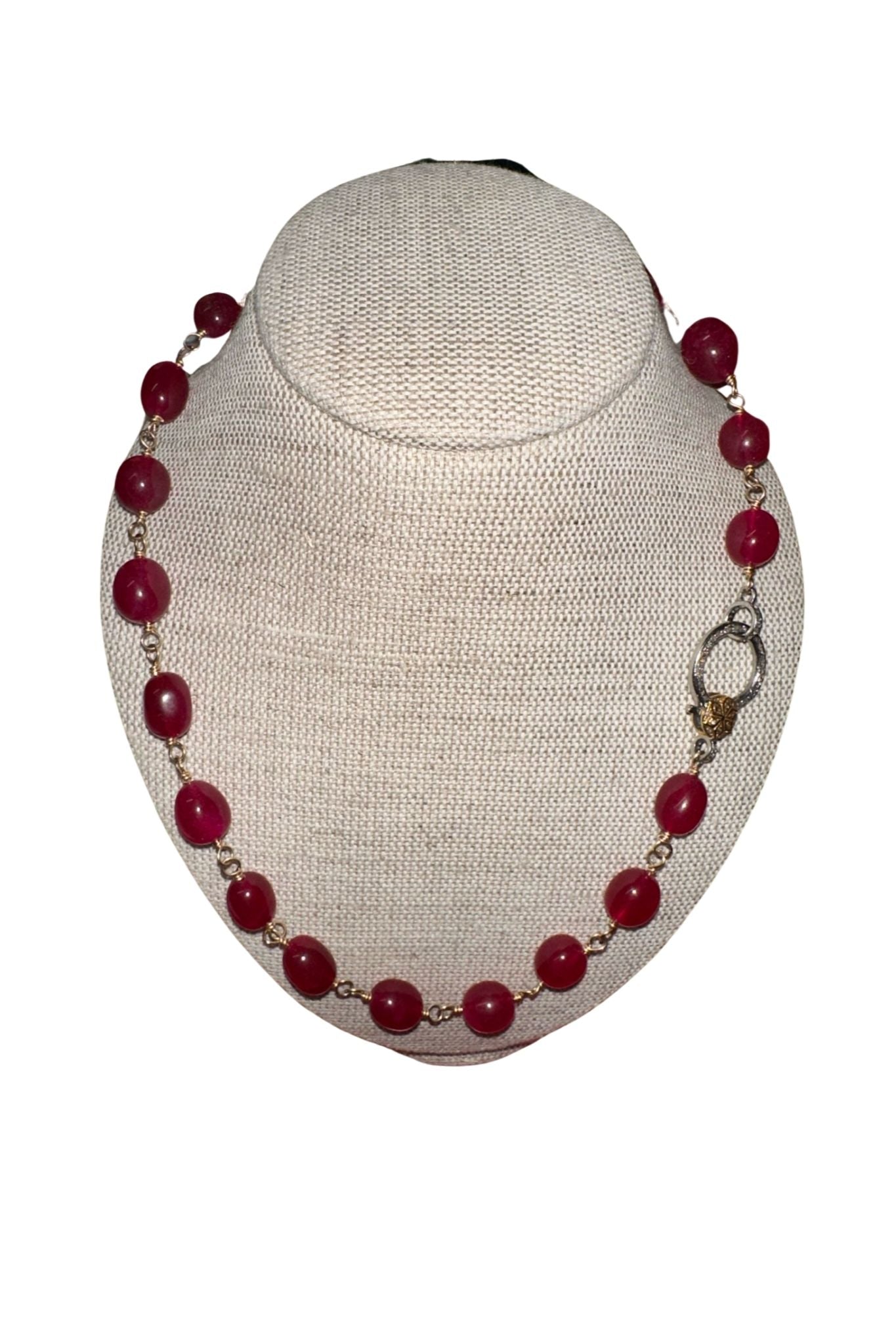 V11343 The Woods TS Jade Necklace - Vermillion